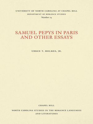 cover image of Samuel Pepys in Paris and Other Essays